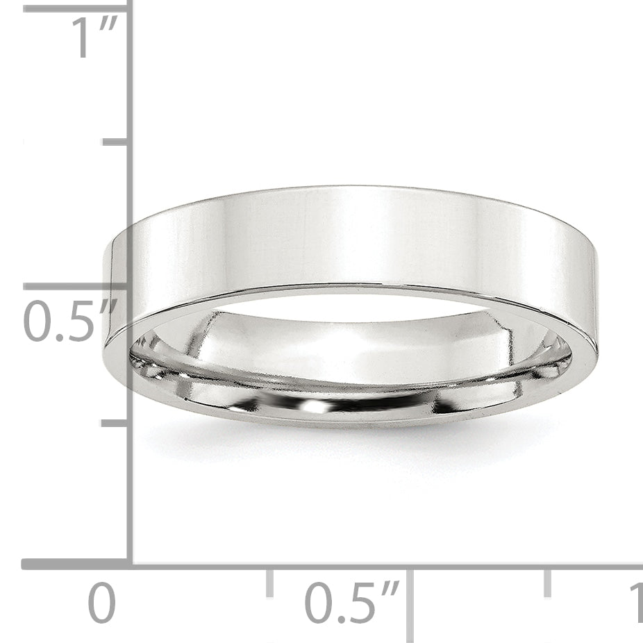 Sterlingsilber 5mm Komfort-Passform Flach Größe 8.5 Ring