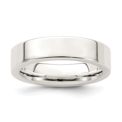 Sterlingsilber 5mm Komfort-Passform Flach Größe 7 Ring
