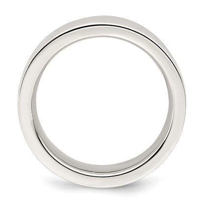 Sterlingsilber 6mm Komfort-Passform Flach Größe 6.5 Ring