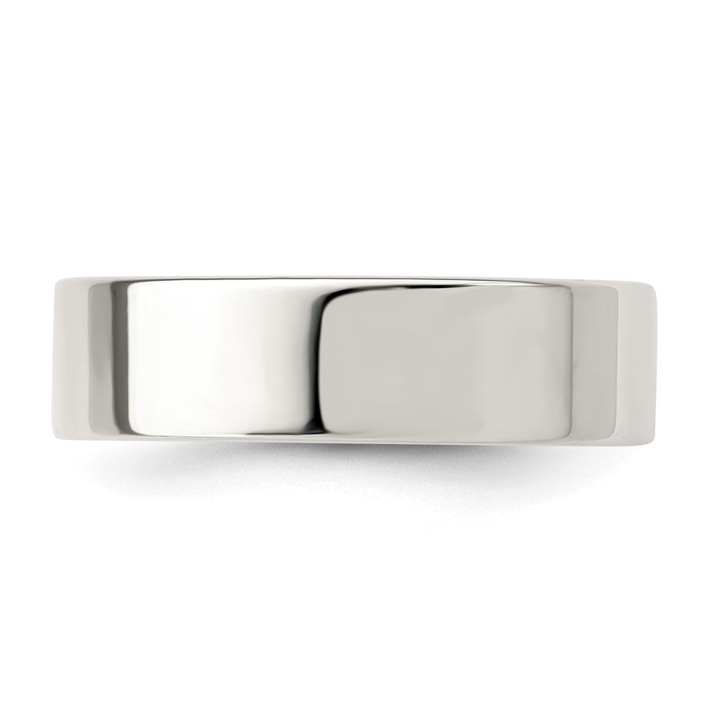 Sterlingsilber 6mm Komfort-Passform Flach Größe 10.5 Ring