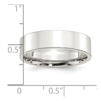 Sterlingsilber 6mm Komfort-Passform Flach Größe 9.5 Ring