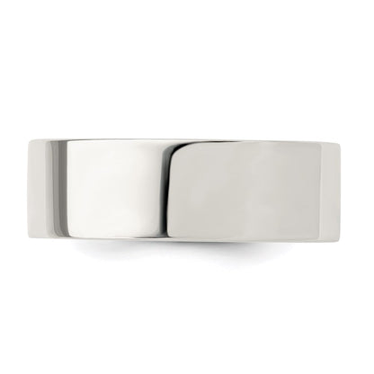 Sterlingsilber 7mm Komfort-Passform Flach Größe 4 Ring