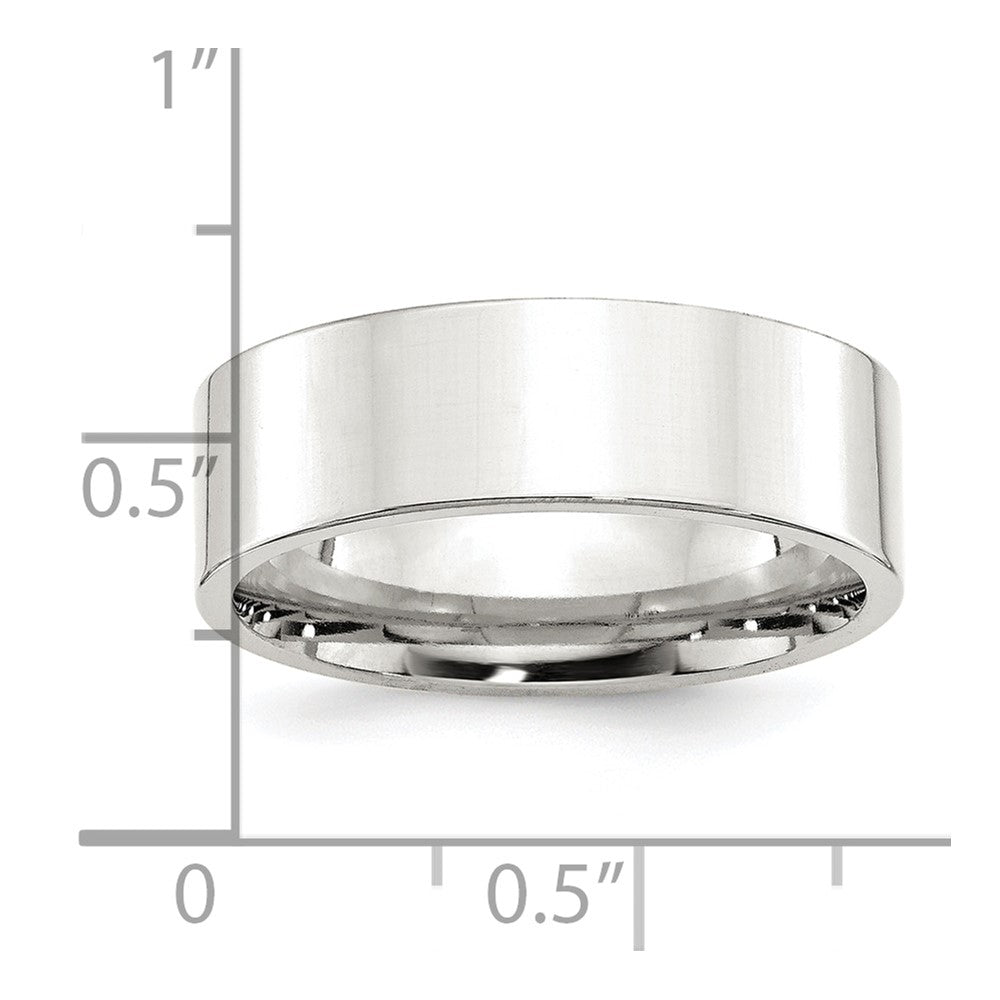 Sterlingsilber 7mm Komfort-Passform Flach Größe 13.5 Ring