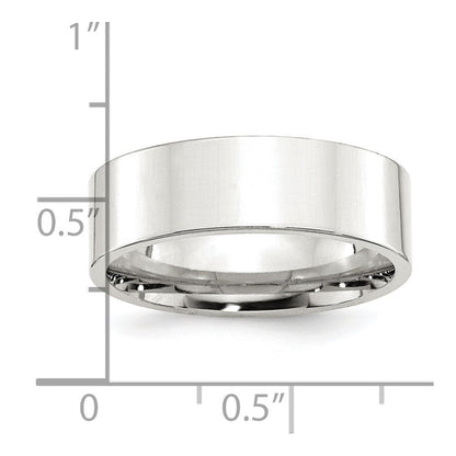 Sterlingsilber 7mm Komfort-Passform Flach Größe 9 Ring