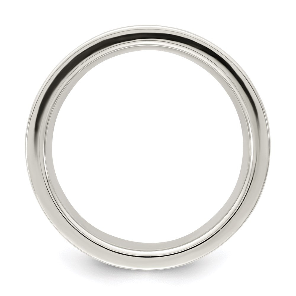 Sterlingsilber 8mm Komfort-Passform Flach Größe 12.5 Ring