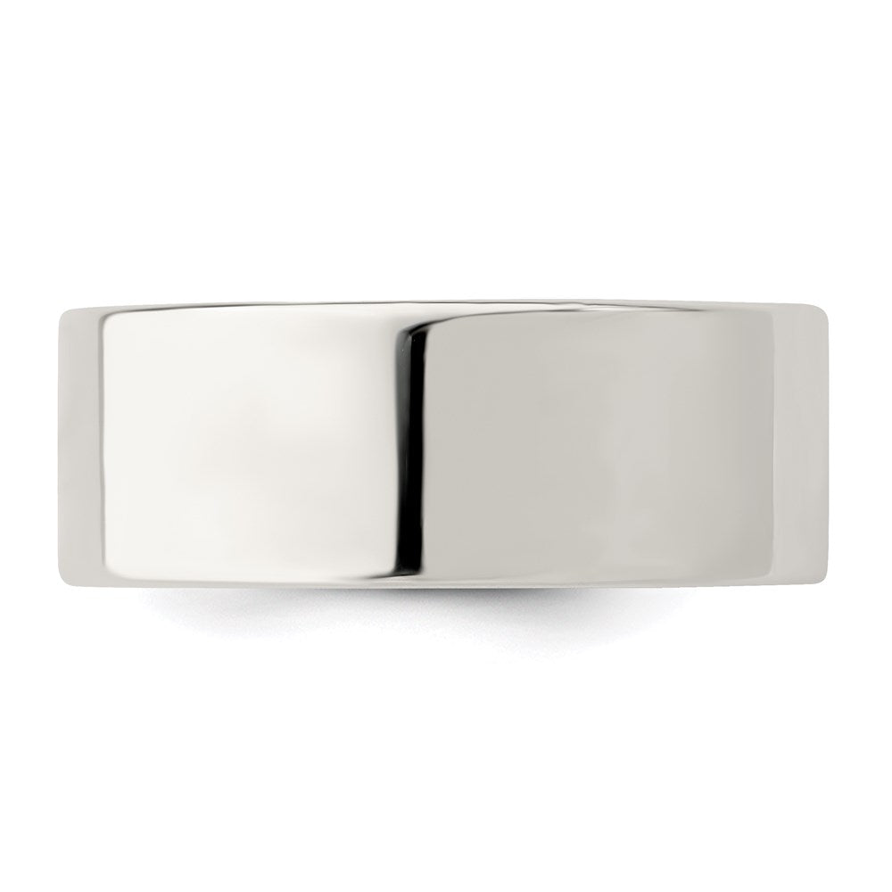 Sterlingsilber 8mm Komfort-Passform Flach Größe 12.5 Ring