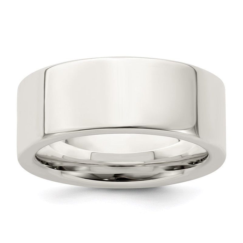 Sterlingsilber 8mm Komfort-Passform Flach Größe 9 Ring