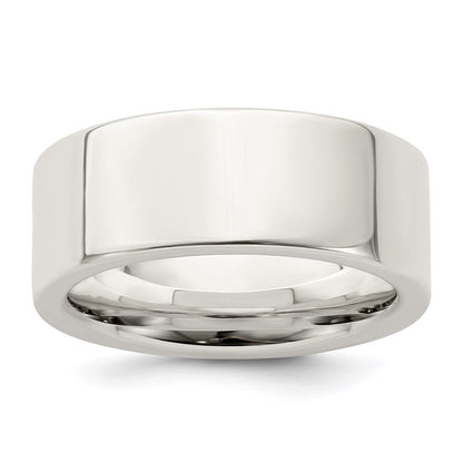 Sterlingsilber 8mm Komfort-Passform Flach Größe 5.5 Ring