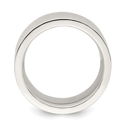 Sterlingsilber 9mm Komfort-Passform Flach Größe 13.5 Ring