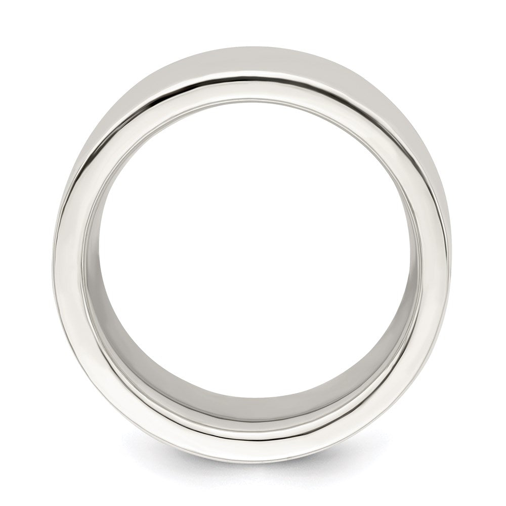 Sterlingsilber 10mm Komfort-Passform Flach Größe 9 Ring