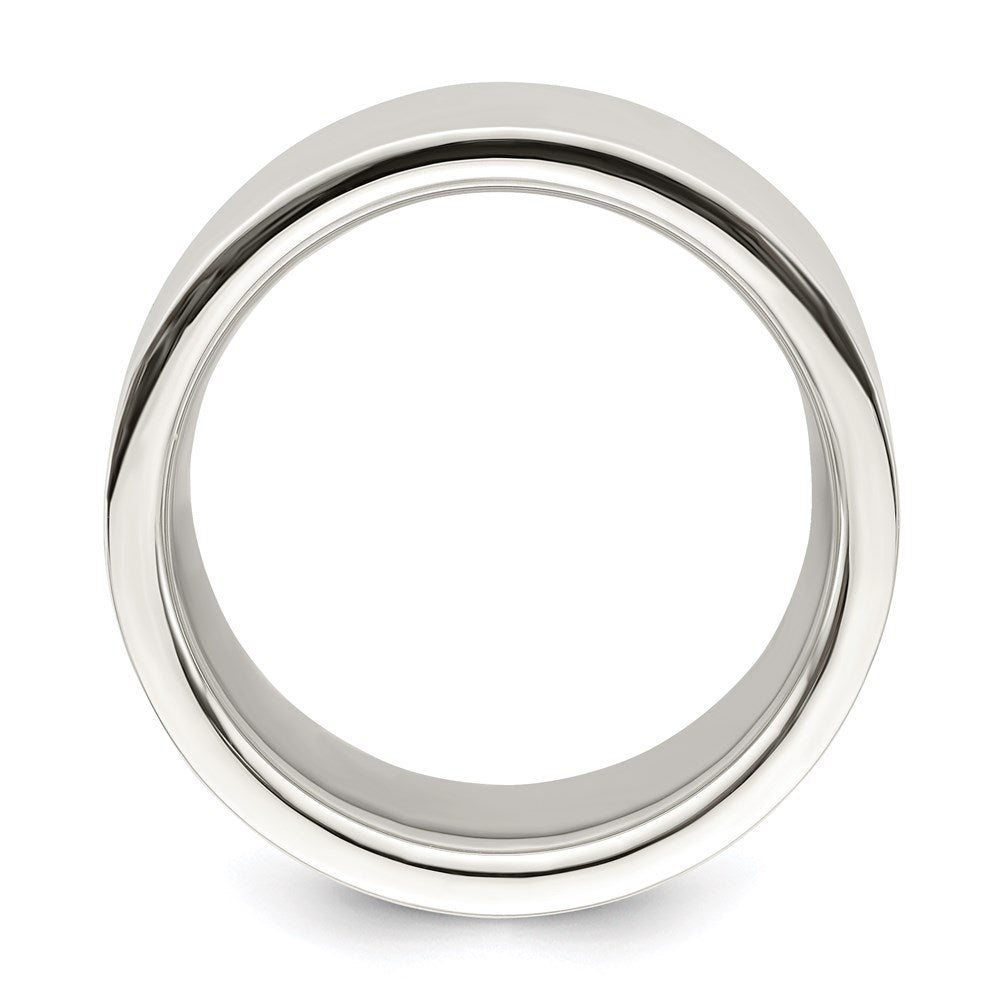 Sterlingsilber 12mm Komfort-Passform Flach Größe 8.5 Ring