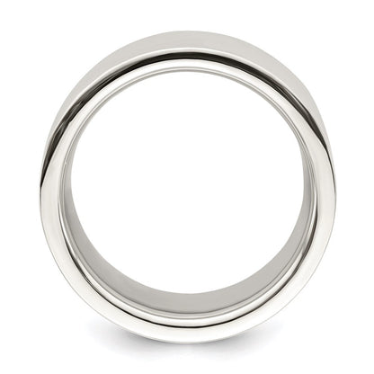 Sterlingsilber 12mm Komfort-Passform Flach Größe 12 Ring