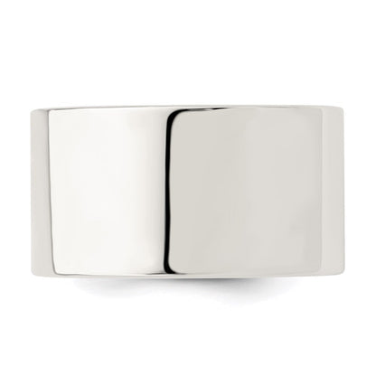 Sterlingsilber 12mm Komfort-Passform Flach Größe 13.5 Ring