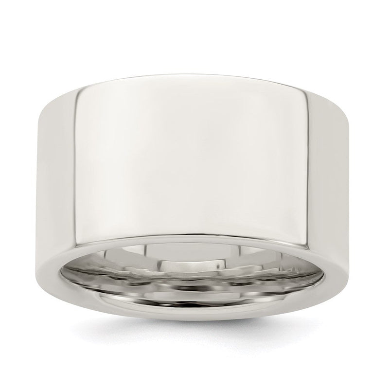 Sterlingsilber 12mm Komfort-Passform Flach Größe 5 Ring