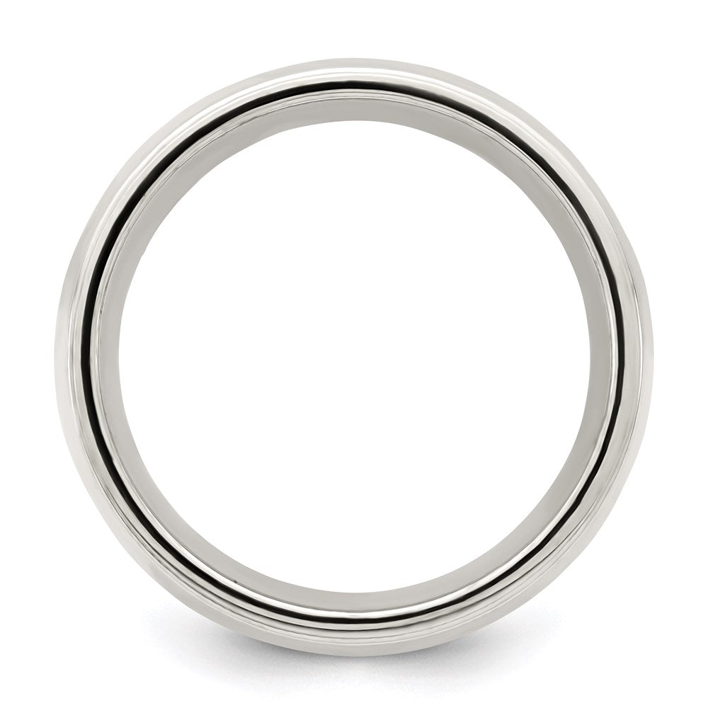 Sterlingsilber 9mm Komfort-Passform Halb Rund Milgrain Größe 4.5 Ring