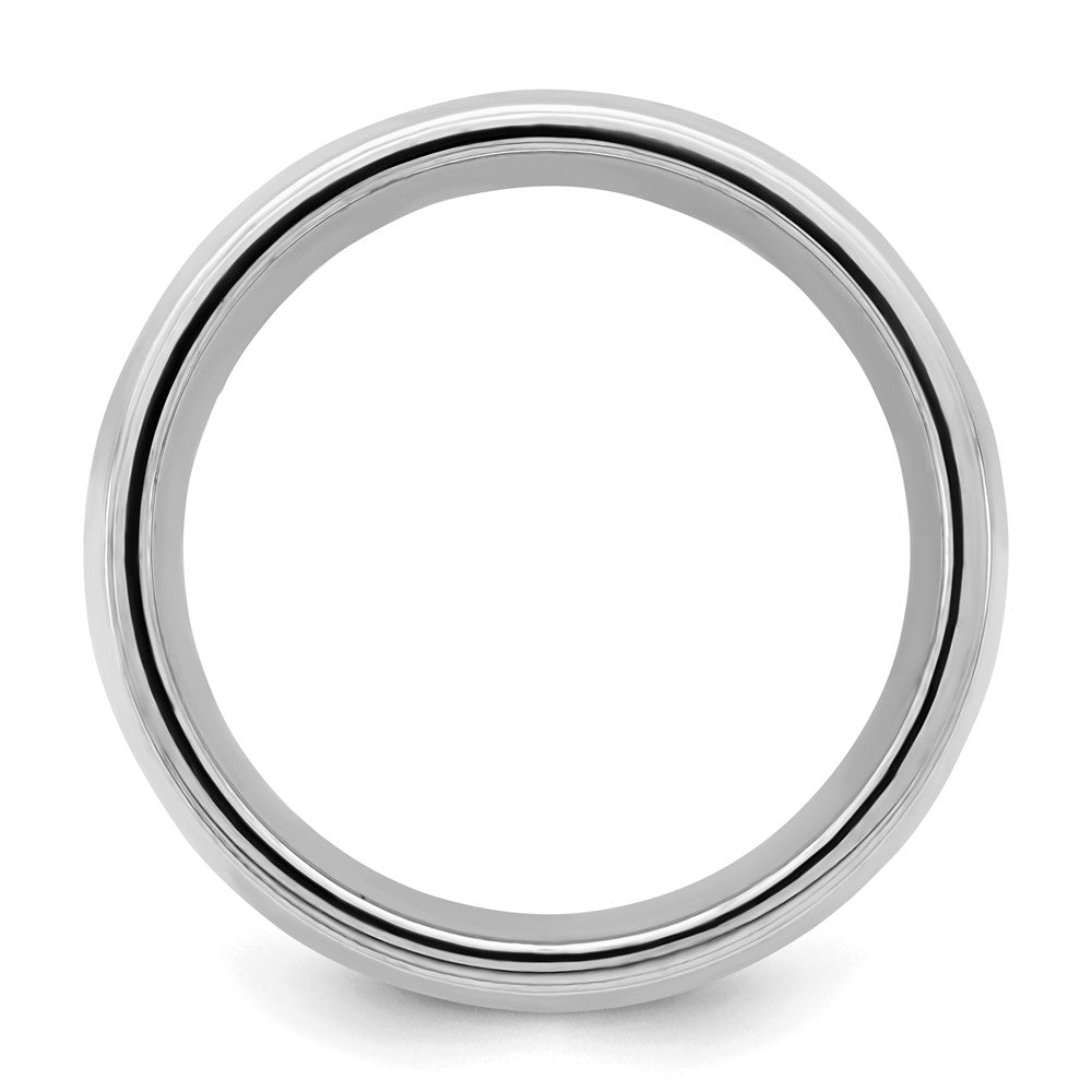 Sterlingsilber Rhodiniert 9mm Komfort-Passform Milgrain Ring