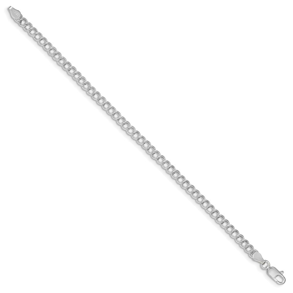 8 Zoll Sterlingsilber 4.25mm Doppelt Glieder Charm Armband