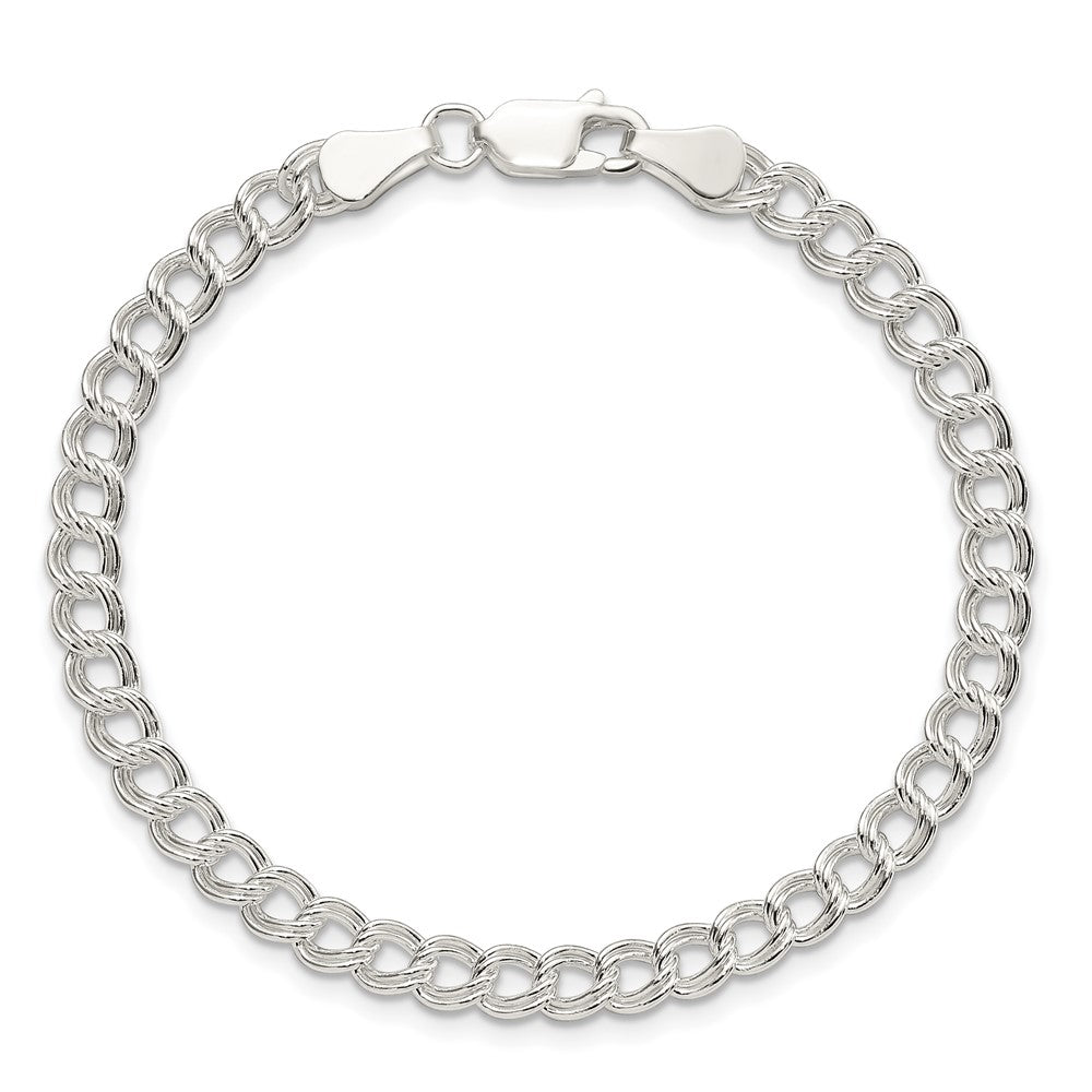8 Zoll Sterlingsilber 5mm Doppelt Glieder Charm Armband