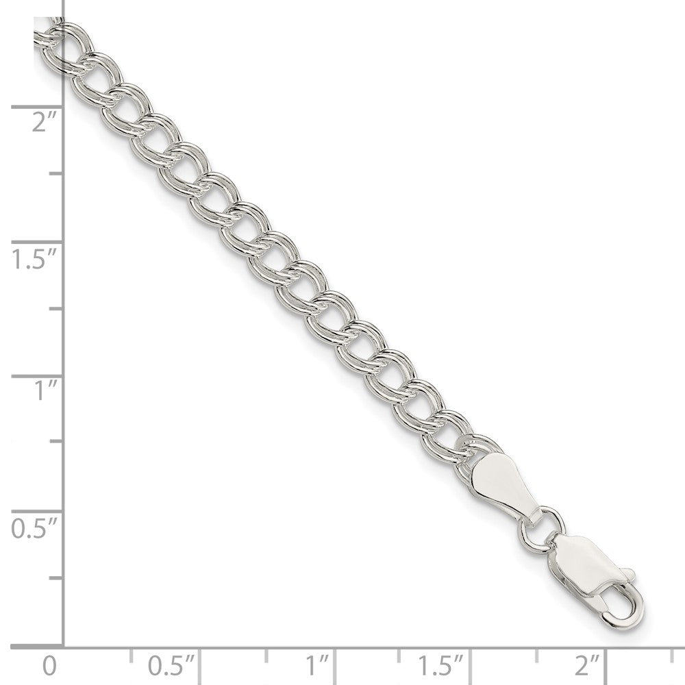 8 Zoll Sterlingsilber 5mm Doppelt Glieder Charm Armband