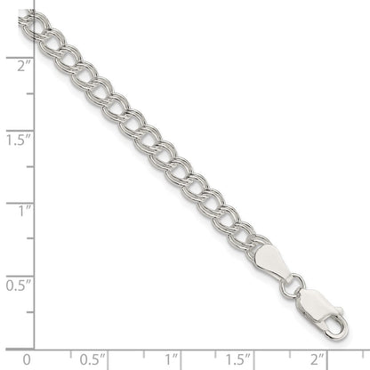 8 Zoll Sterlingsilber 5mm Doppelt Glieder Charm Armband