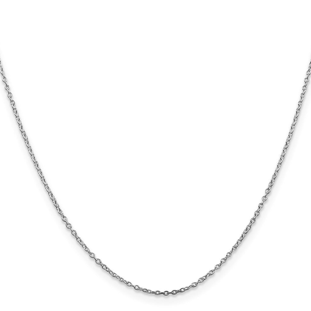 20 Zoll Sterlingsilber Rhodiniert 1mm Ankerkette Kette Karabiner