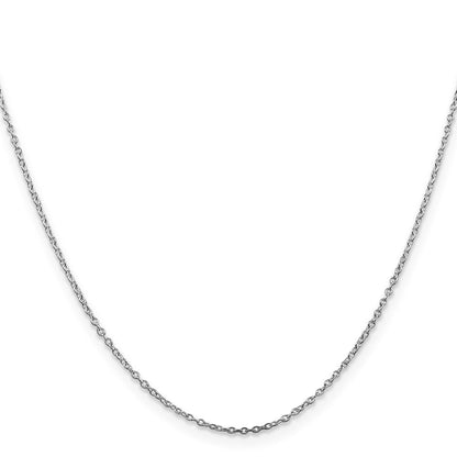 20 Zoll Sterlingsilber Rhodiniert 1mm Ankerkette Kette Karabiner