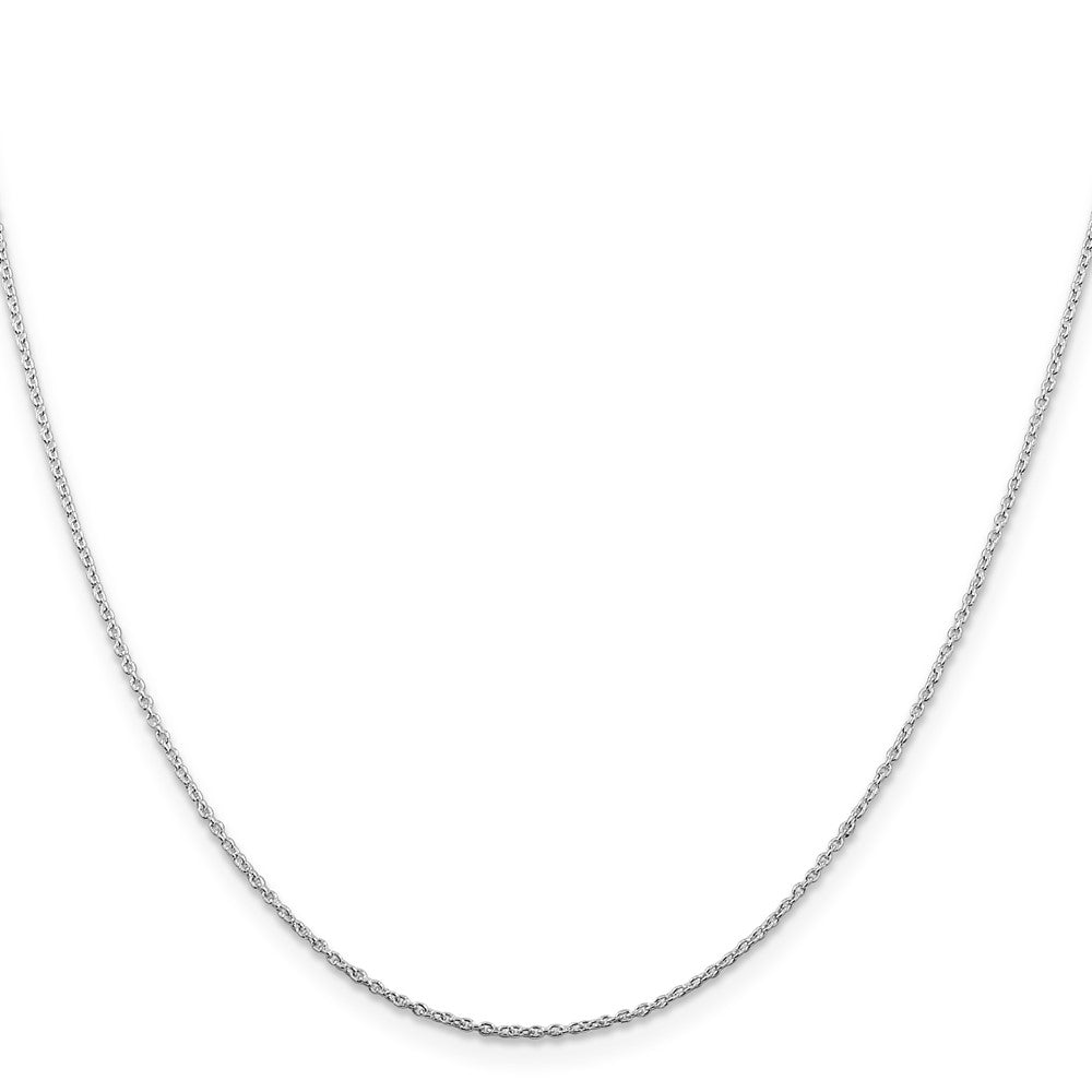 Sterlingsilber Rhodiniert 1mm Ankerkette Kette mit 2 Zoll Verlängerung. Halskette