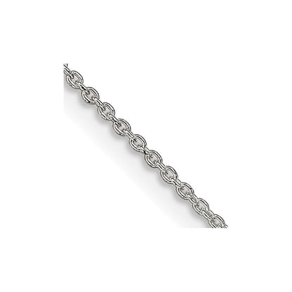 Sterlingsilber 1mm Ankerkette Kette mit 2 Zoll Verlängerung. Halskette