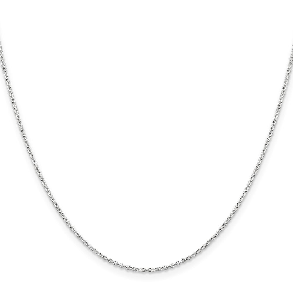 Sterlingsilber Rhodiniert 1.25mm Ankerkette Kette mit A 2 Extention Halskette