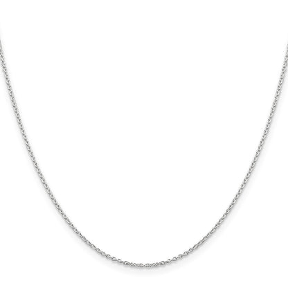 Sterlingsilber Rhodiniert 1.25mm Ankerkette Kette mit A 2 Extention Halskette