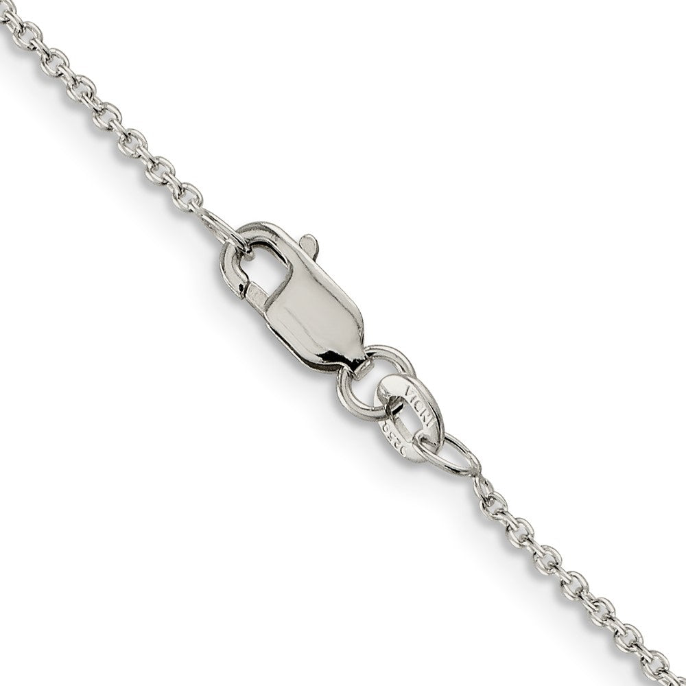 Sterlingsilber Rhodiniert 1.25mm Ankerkette Halskette