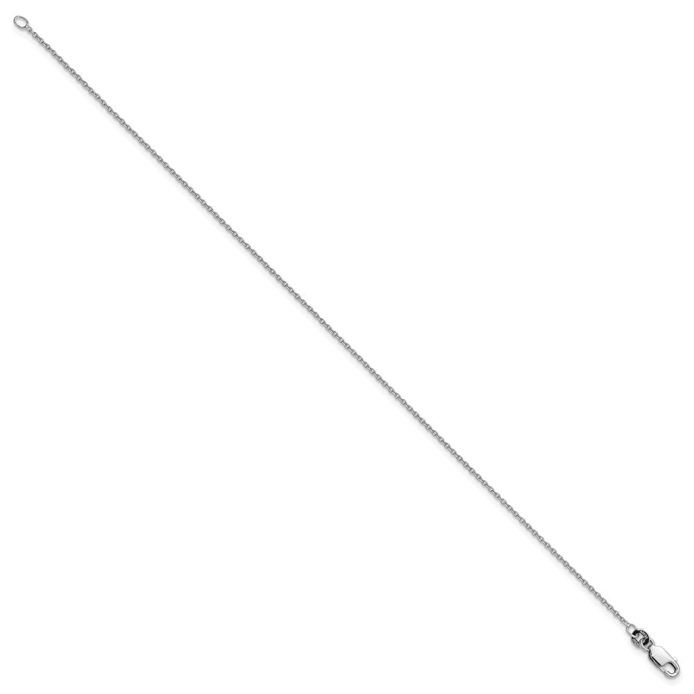 9 Zoll Sterlingsilber Rhodiniert 1.25mm Ankerkette Kette Fußkettchen