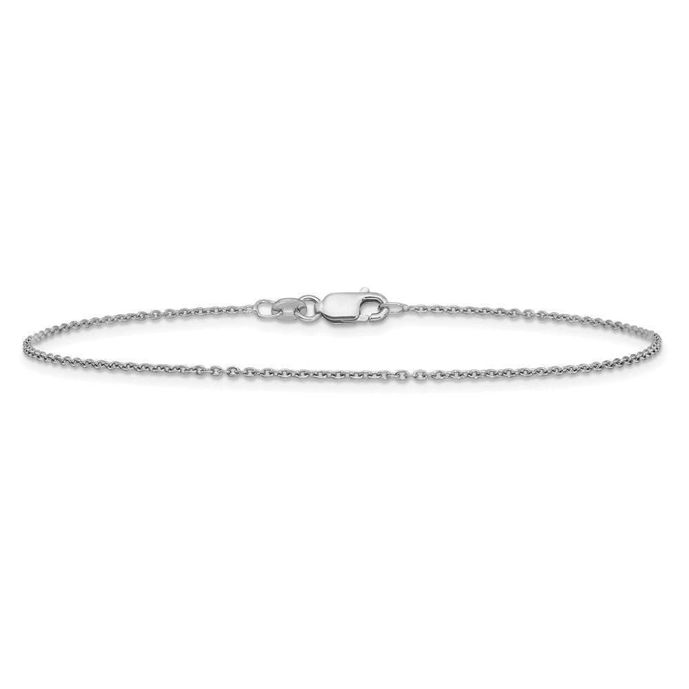 9 Zoll Sterlingsilber Rhodiniert 1.25mm Ankerkette Kette Fußkettchen