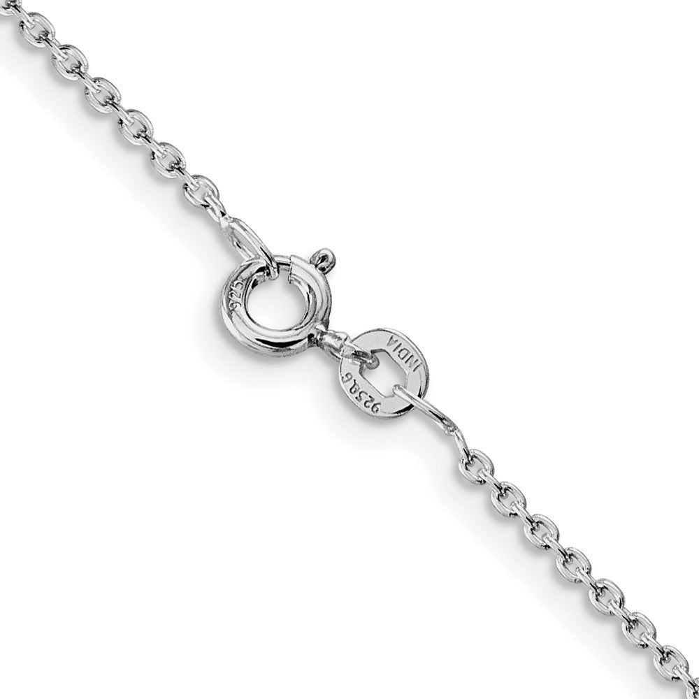 Sterlingsilber Rhodiniert 1.5mm Ankerkette Halskette