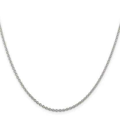 Sterlingsilber 1.95mm Ankerkette Kette mit 2 Zoll Verlängerung. Halskette