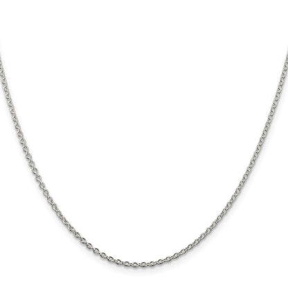 Sterlingsilber Rhodiniert 1.95mm Ankerkette Halskette