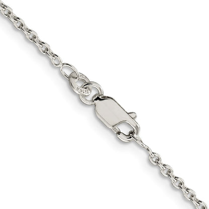 Sterlingsilber Rhodiniert 1.95mm Ankerkette Halskette