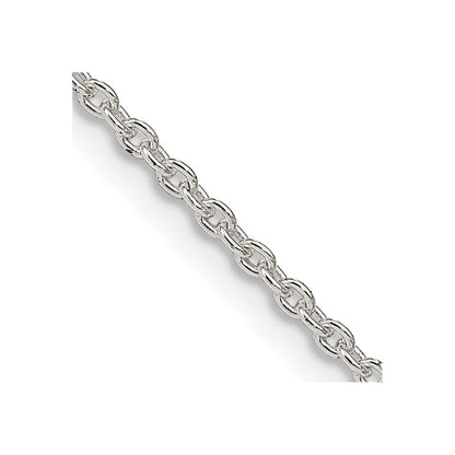 Sterlingsilber 1.95mm Ankerkette Kette mit 2 Zoll Verlängerung. Halskette