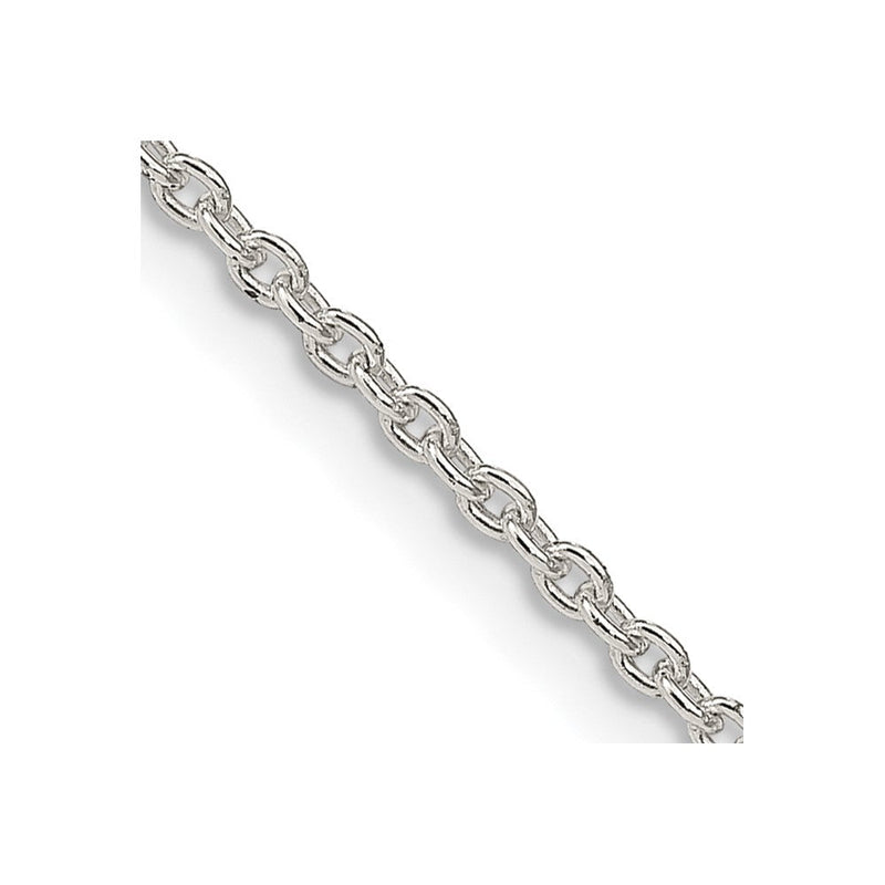 Sterlingsilber 1.95mm Ankerkette Kette mit 2 Zoll Verlängerung. Halskette
