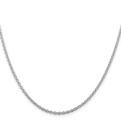 Sterlingsilber Rhodiniert 2.25mm Ankerkette Halskette