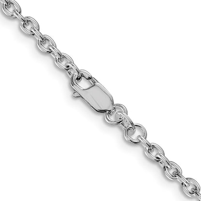 Sterlingsilber Rhodiniert 2.75mm Ankerkette Halskette