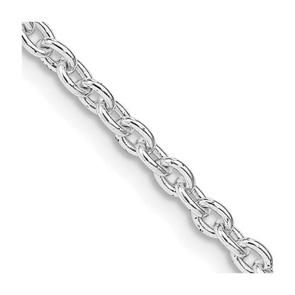 Sterlingsilber Rhodiniert 2.75mm Ankerkette Halskette
