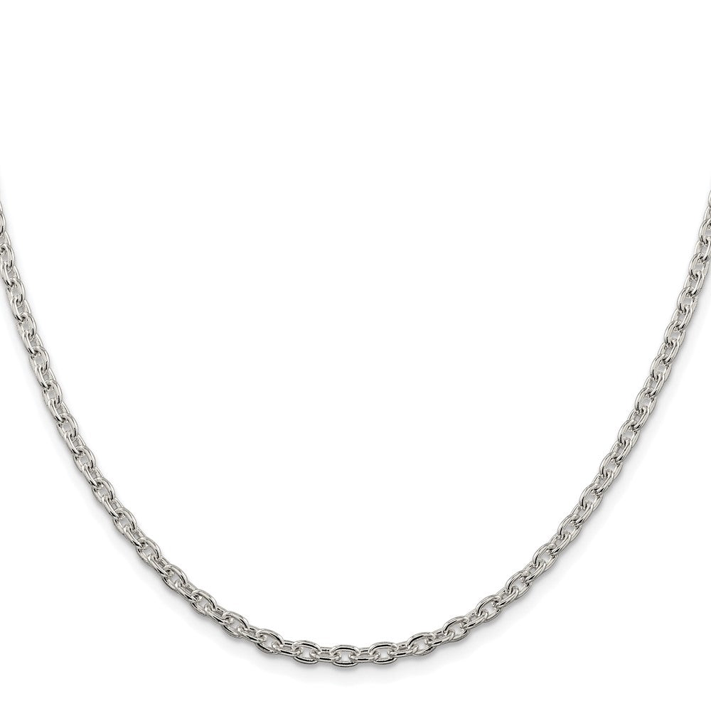 Sterlingsilber Rhodiniert 3.5mm Ankerkette Kette