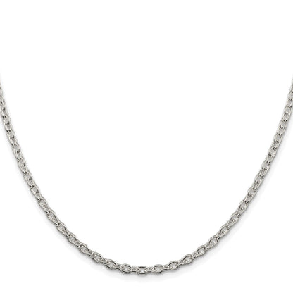 Sterlingsilber Rhodiniert 3.5mm Ankerkette Kette