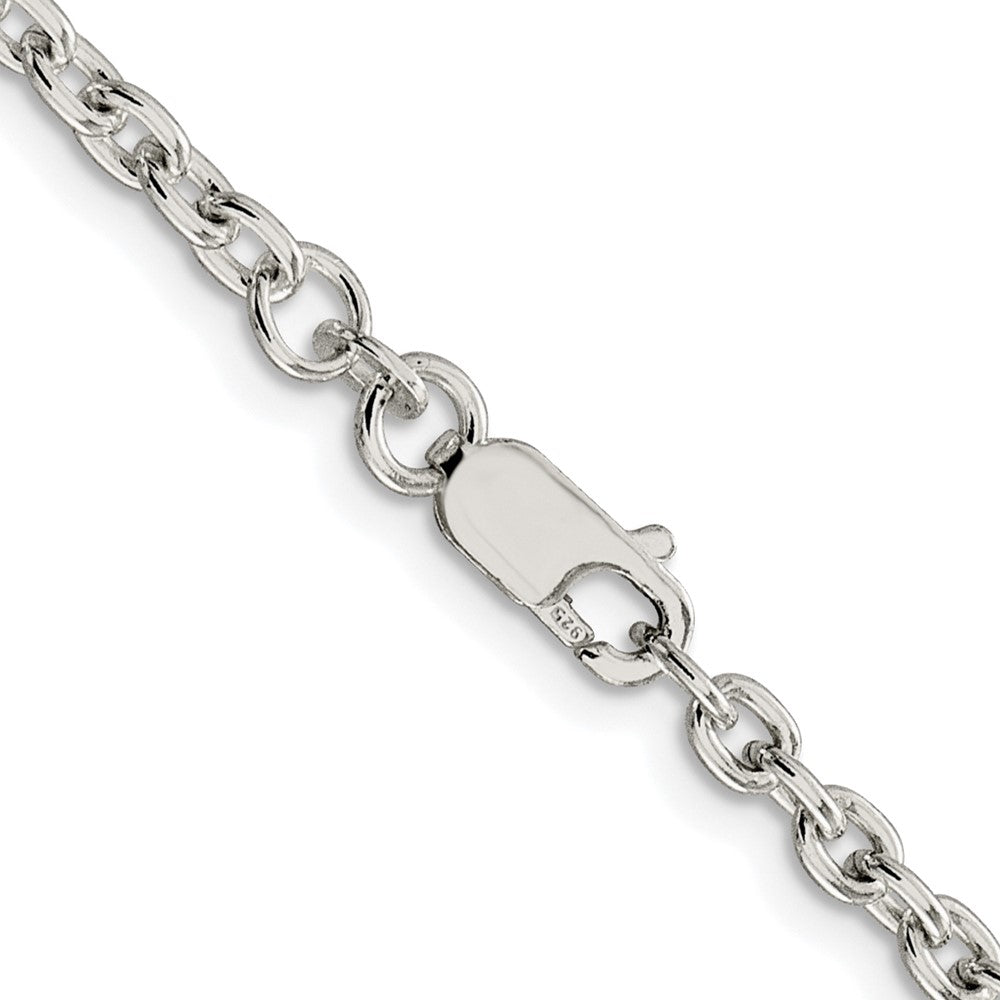Sterlingsilber Rhodiniert 3.5mm Ankerkette Kette