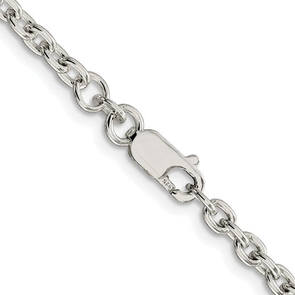 Sterlingsilber Rhodiniert 3.5mm Ankerkette Kette