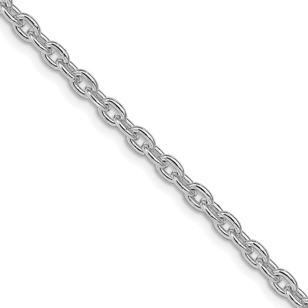 Sterlingsilber Rhodiniert 3.5mm Ankerkette Kette