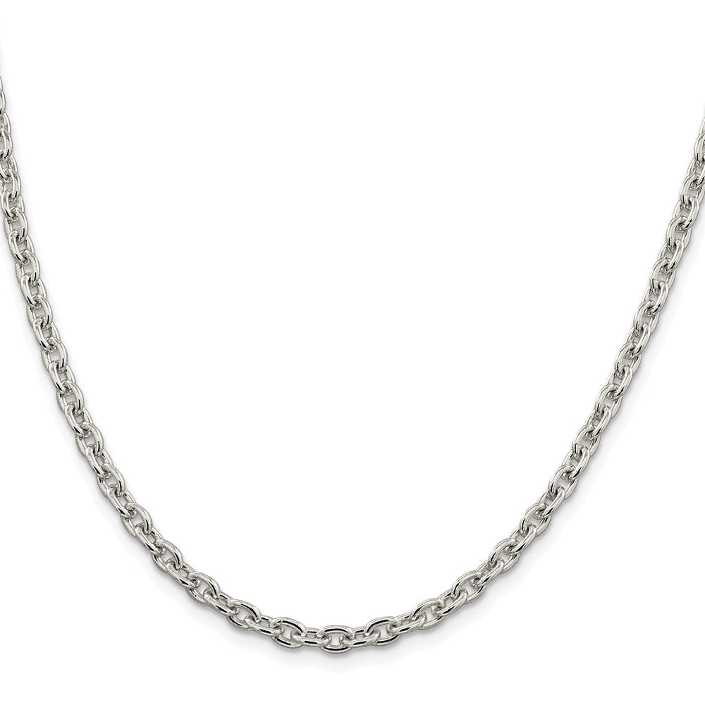 Sterlingsilber Rhodiniert 4.5mm Ankerkette Kette