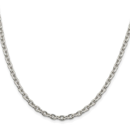 Sterlingsilber Rhodiniert 4.5mm Ankerkette Kette
