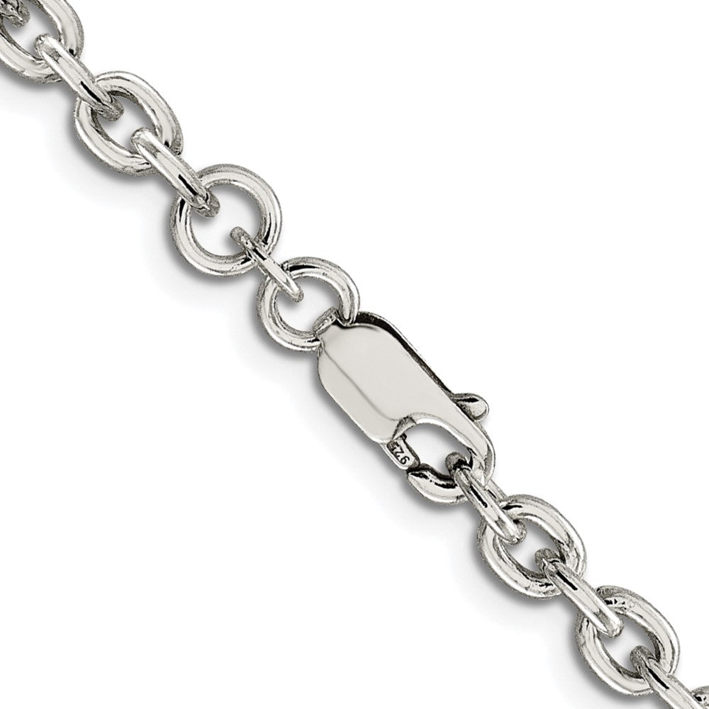 Sterlingsilber Rhodiniert 4.5mm Ankerkette Kette